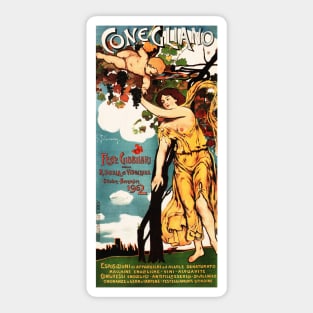 CONEGLIANO Wine Festival 1902 Vintage Italian Town Celebration Advertisment Sticker